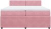 vidaXL Boxspringbett mit Matratze Rosa 200x200 cm Samt 3287829 Bild 4