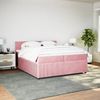 vidaXL Boxspringbett mit Matratze Rosa 200x200 cm Samt 3287829 Bild 3