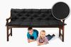 sunnypillow Bankauflage Bankauflage Stuhlkissen viele Farben und Größen zur Auswahl, 200x50x50cm schwarz Bild 2