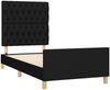 Einzelbett mit Kopfteil Stoff Schwarz 90x200 cm [3125270] Bild 4