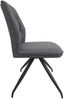 byLIVING Esszimmerstuhl 2er Set PEGGY / Webstoff grau / Gestell Metall schwarz / Esszimmerstuhl / Wohnzimmerstuhl / B 65, H 88, T 63 cm Bild 4