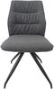 byLIVING Esszimmerstuhl 2er Set PEGGY / Webstoff grau / Gestell Metall schwarz / Esszimmerstuhl / Wohnzimmerstuhl / B 65, H 88, T 63 cm Bild 5