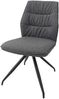 byLIVING Esszimmerstuhl 2er Set PEGGY / Webstoff grau / Gestell Metall schwarz / Esszimmerstuhl / Wohnzimmerstuhl / B 65, H 88, T 63 cm Bild 2