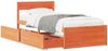 vidaXL Massivholzbett ohne Matratze Wachsbraun 100x200 Kiefernholz 846791 Bild 2