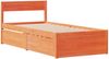 vidaXL Massivholzbett ohne Matratze Wachsbraun 100x200 Kiefernholz 846791 Bild 3