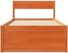vidaXL Massivholzbett ohne Matratze Wachsbraun 100x200 Kiefernholz 846791 Bild 4