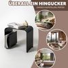 Acryl Beistelltisch mit Magazinhalter 2in1, schwarz-matt Bild 5