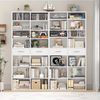 HOMECHO Bücherregal, 185,5 cm hoch Standregal mit 8 Ebenen und 2 Schubladen Bild 2