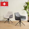 Albatros Drehstuhl PULA, moderne Drehstühle fürs Esszimmer, Küche, Konferenzraum oder Büro, Küchenstühle Esszimmerstühle mit Drehfunktion und dicker Polsterung, Stoff Beige Bild 3