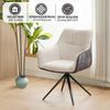 Albatros Drehstuhl PULA, moderne Drehstühle fürs Esszimmer, Küche, Konferenzraum oder Büro, Küchenstühle Esszimmerstühle mit Drehfunktion und dicker Polsterung, Stoff Beige Bild 2