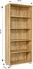 Furni24 Aktenschrank mit Fächern – Holzschrank fürs Büro und Homeoffice, mit 4 verstellbaren Regalbrettern, Ordnerregal Bücherschrank – Saphir-Eiche, 190 x 80 x 40 cm Bild 2
