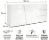 OTTO home Kommode San Remo, Kombikommode, Sideboard, mit viel Stauraum, Hochglanz, Moderne Kommode, UV-lackiert, grifflos, push-to-open-Funktion, B=180cm Bild 3