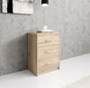 Nachtkommode >Bettine< in Eiche Sonoma Nachbildung - 39x54x28cm (BxHxT) Bild 5