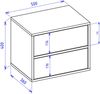 Selsey 'Framme' Nachttisch hängend mit 2 Schubladen, Holzoptik Walnuss, 50 cm Bild 4