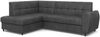 MEBLINI Schlafcouch mit Bettkasten - ASPEN - 236x171x85cm Links - Dunkelgrau Samt - Kleines Ecksofa mit Schlaffunktion - Sofa mit Relaxfunktion - Kleine Couch L-Form - Eckcouch Bild 2