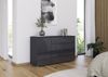 Sideboard >Monostar< in Glas basalt / grau metallic - 140x81x42 (BxHxT) Bild 4
