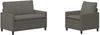 vidaXL Sofa Set 2 pcs Hellgrau Stoff 3417041 Bild 2