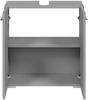 Badplaats Waschbeckenunterschrank Jupiter 60 x 30 cm Grau Matt - Stehender Badezimmerschrank mit 2 Türen und Montagematerial Bild 2
