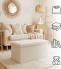 Relaxdays Sitzbank aus Teddystoff Bild 2
