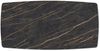 Esstisch Edge Bootsform 200x100cm Laminam® Keramik Noir Desir Braun V-Mittelfuß Schwarz Bild 4