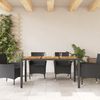 vidaXL Gartentisch mit Akazienholz-Platte Schwarz Poly Rattan 365535 Bild 3