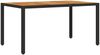 vidaXL Gartentisch mit Akazienholz-Platte Schwarz Poly Rattan 365535 Bild 2