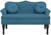 vidaXL Sitzbank mit Kissen Blau 120,5x65x75 cm Samt 372148 Bild 3