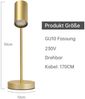 ZMH Nachttischlampe Wohnzimmer Tischlampe Gold Schwenkbar 350° GU10 Gold Metall Schreibtischlampe Bild 3
