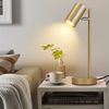 ZMH Nachttischlampe Wohnzimmer Tischlampe Gold Schwenkbar 350° GU10 Gold Metall Schreibtischlampe Bild 2