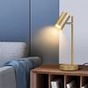 ZMH Nachttischlampe Wohnzimmer Tischlampe Gold Schwenkbar 350° GU10 Gold Metall Schreibtischlampe Bild 4