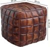 Wohnling 'Stan' Pouf, Ottomane, Sitzwürfel, Echtleder braun 39 x 41 x 39 cm Bild 5