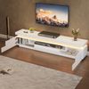TV-Schrank Weiß 175x38x45 cm, 2 L-förmige Schränke & 1 Schublade, Halboffene Aufbewahrung, LED-App-Steuerung Bild 2