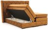 Boxspringbett Schlafzimmerbett ELVIANO 180x200cm Stoff Honiggelb inkl. Ambiente-LED Bild 2