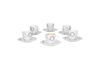 van Well Tasse 6er Set Espressotasse Palazzo 11cl mit Untertasse weiß Porzellan Bild 2