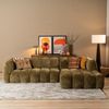 Bronx71 Ecksofa Luca Chenille olive grün rechts Bild 2