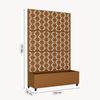 Trennwand Aaskis mit Blumenkasten Stahl 190x120 cm Braun [casa. pro] Bild 2