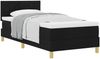 vidaXL Boxspringbett mit Kissen mit Kopfteil Schwarz 90 x 200 cm Stoff 3338967 Bild 2
