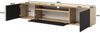 TV-Schrank 180 cm hängend, Fernsehtisch, Lowboard, Mattschwarz, Modernes Design, Masimo, 42 x 40 x 180 cm Bild 2