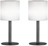 2er SET RGB Tischlampen 30cm mit Fernbedienung, per Solar & USB aufladbar Bild 2