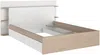 Vente-unique - TILONIDE Bett Holz, Platte BeigeWeiß - B 221,5 cm x H 96,6 cm x L 184 cm Bild 4