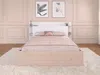 Vente-unique - TILONIDE Bett Holz, Platte BeigeWeiß - B 221,5 cm x H 96,6 cm x L 184 cm Bild 3