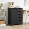 vidaXL Rollschrank Mit Rad Grau 63,5 x 39 x 79 cm Massivholz Kiefer 42028362 Bild 3