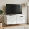 vidaXL Wandmontierter TV-Schrank Weiß 78,5 x 41 x 30 cm Holzwerkstoff 899025 Bild 4