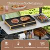 Grillwagen mit Aufklappbarem Tisch & Haken & Handtuchhalter & Müllbeutelhalter Grilltisch Bild 4