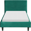 Bett mit Lattenrost FITOU 90 x 200 cm Samtstoff Dunkelgrün Bild 5