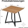 Quadratischer Esstisch für 4 Personen, 80cm moderner Esstisch, Metallboden, geeignet für Küche Esszimmer, kleiner Raum, Wohnung Bild 5