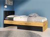 Bett 90x200cm mit Bettschublade, schwarz mit Eiche, CASPER-131 Bild 4