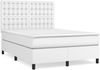 vidaXL Boxspringbett mit Matratze Weiß 140x190 cm Kunstleder 3142840 Bild 2