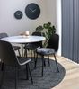 Zeitloser Stuhl MALMÖ (2er Set) in schwarz PU mit schwarzen Beinen Bild 2