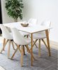 Esstisch >Vojens< in Weiss, MDF - 70x75x120cm (BxHxT) Bild 2